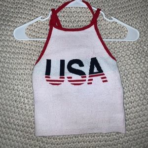 usa crop top
